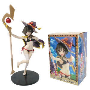 Bandai | Hot Gods Blessing on This Wonderful World Aniem Figure Megumin Cute Swimsuit Action Figure PVC Model Doll Toys