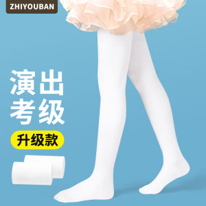 Thickened Fleece Dance Socks for Girls Childrens Pantyhose Practice Special Bottoming Socks Spring Autumn White Winter Princess Style