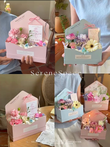 Hộp Mica Hòm Thư Đựng Hoa Làm Quà Tặng Kích Thước 25cm x 25cm x 10cm