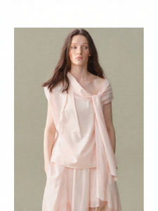 epoque de rueen | Silk Cotton Blend Sleeveless Blouse
