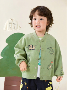 CUTEPANDAS | Đồ Mặc Ngoài In Hình Thụy Sĩ Cotton Cho Bé Mùa Xuân và Thu