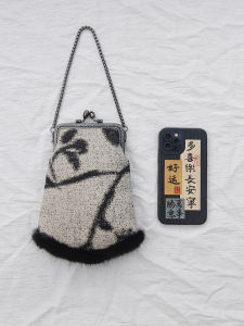 Rainbow Jun Original Twilight Artsy Retro Fall and Winter Burr Crossbody Phone Bag New Chinese Style Niche Women Bag