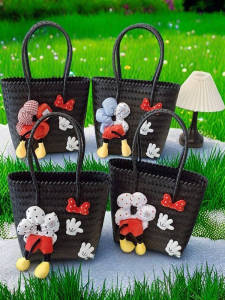 Adorable Handwoven 2025 New Style Womens Tote Bag Picnic Large Capacity Handbag Korean Style Casual Shopping Bag Shape