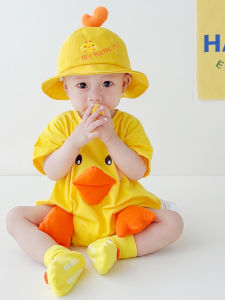 น่ารัก Chicken Scratch ฤดูร้อน ชุดรอมเปอร์แขนสั้น เด็กทารก เสื้อผ้า 6 เดือน ผ้าฝ้าย เสื้อผ้าเด็ก Allmatch เด็กทารก เด็กชาย เด็กผู้หญิง ชุดหน้าร้อน