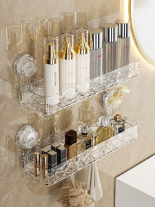 Giá Để Đồ Gắn Tường Bằng Mú Tông Cho Phòng Tắm Giá Để Đồ Không Cần Đục Lỗ Giá Để Đồ Bằng PET Sang Trọng Giá Để Đồ Một Lớp