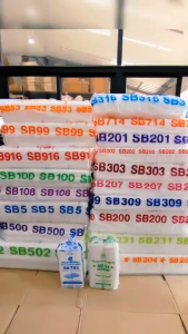 (ชุดละ 2 แพค) โฟม SB 204 แพคละ 100 ชิ้น ถาด(ไม่เจาะรู) ขนาด 18.8x25.2x3.4 cm.