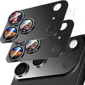 2 Pack For iPhone 17 Pro Max 17 Pro 17 Air Camera Lens Protector Military Grade Shatterproof Alloy Tempered Lens Ring Cap Cases
