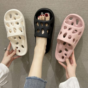 Womens Summer Ins Fashionable Slippers Fashion Hole Hollow-out Outwear Soft Bottom Non Slip Household Bathroom Bath Slippers