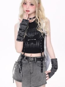 Áo Thun Tay Ngắn in Họa Tiết Bướm Pure Desire Dành Cho Nữ Mùa Hè Y2K Ôm Vừa Vặn Thon Gọn Ngọt Ngào Cay Nồng Áo Thun Cổ Tròn