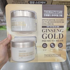 Korea The Beauty Care Ginseng Gold Premium Cream 220ml × 2 – Anti-Wrinkle & Whitening Dual Functional Nourishing Cream with Ginseng Berry & Pure Gold