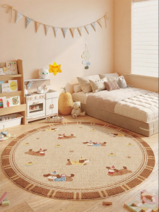 YUNHAOBUYI | Anti-Slip Soundproof Dirt-Resistant Round Carpet