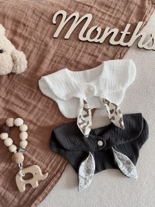 SHENGFEILA | Cute Rabbit Ears Anti-Spill Baby Bibs Pure Cotton Thin