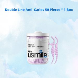 Mint Flavored Usmile Double Line Toothpick Ultra Thin Care Disposable Fresh Breath Portable Family Pack Oral Cleaning Agent