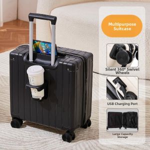 LIWAN | Multi-functional Lightweight Travel Suitcase 18 Inch