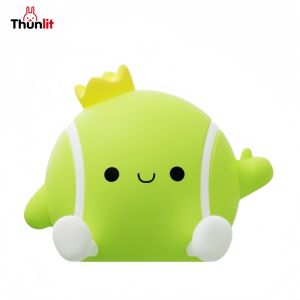 ไฟกลางคืนเทนนิส Thunlit เกียร์คู่ลดแสงใหม่ซิลิโคน Pat โคมไฟ USB ชาร์จได้ Pelindung Mata ข้างเตียงนอนไอเดียของขวัญวันเกิดแสงบรรยากาศ