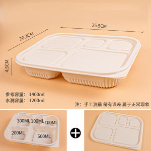 Thickened Corn Starch Disposable Microwave Safe Food Grade Biodegradable Meal Box Commercial Use Oil Fried Food Solid Food