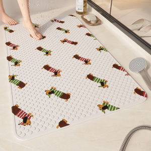 Bathroom Anti-Slip Mat Cute Dachshund Dog Shower Floor Mat Bathtub Special Use Non-Slip Mat for Children Bathroom Foot Mat