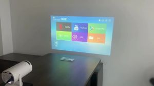 Automatic Calibration HY300 Mini Portable Projector Home Cinema  with WiFi and Bluetooth 4K Small Straight Projector Smart 1080P Full HD Office Home Theater