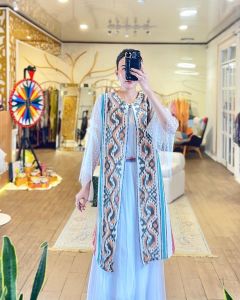 TENUNKU - Atasan Outer Wanita Tenun Ikat NTT Lace Tille Model Terbaru 2024