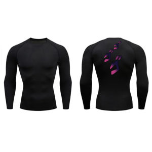 JOJO Print Compression Shirt for Men Gym Workout Running Tshirt Undershirts Baselayers Athletic Quick Dry Tees Tops Activewear