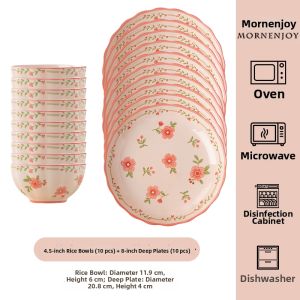mornenjoy | Creamy Styled Handpainted Underglaze Ceramic Bowl