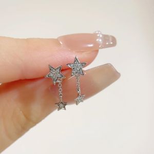 LAZO DIAMOND Ascella Wishing Stars Diamond Earrings in 9k White Gold