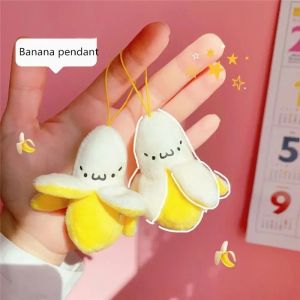 1pcs Cartoon Plush Banana Keychain on Backpack Hanging Kawaii Banana Pendant Kid Toy Gifts