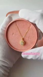 Rosenmarry สร้อยคอพลอยโอปอลแท้ ตัวเรือนเงินแท้ จัดส่งฟรี RN077 พลอยแท้เสริมดวง ของขวัญ