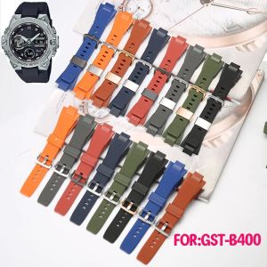 Watch Accessories For Casio G-SHOCK GST-B400 Series Resin Strap Mens Sports Waterproof Rubber Replacement Watchband Bracelet