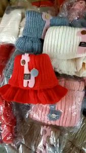 Khăn Len Ống dệt kim Choàng Cổ Giữ Ấm Cho Bé 2-8 Tuổi