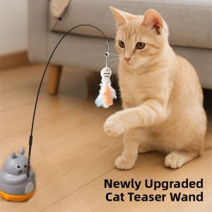 Hakimi Long Pole Cat Toy Automatic Self Entertaining Boredom Buster Physical Energy Consumption Suction Cup Style Cat Teaser