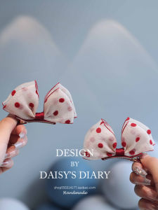 Cute Red 3D Butterfly Knot Hair Clip Baby Girl Headwear Hair Accessories Korean Style Childrens Hairpins Female Baby Clamp