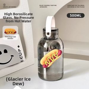 NAIFUNA | Heat-resistant Portable Glass Water Bottle