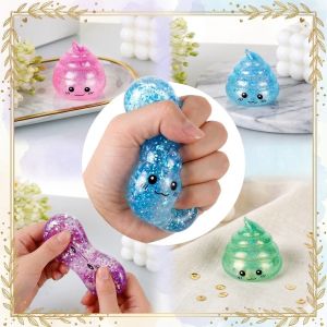 Fun Squishy maltose Poop Stress Ball blind box Glitter Funny Stretch Squeeze stress relief Toys Adults Fools Day Prank Gift