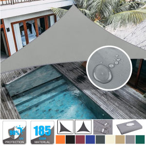 Waterproof Garden Shade Sail Right Angle Triangle Garden Canopy with Ropes UV Block Patio Sunshade Sunscreen Awnings Sun Shelter