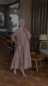 Gamis Mayung Gamis Katun / Gamis Polos Murah katun Premium Quality / Gamis syari POLOS Gamis Susun Rayon Gamis Ruffle Homey Dress Polos Busui Frendly Long dress tangan 3/4 airflow cringkle busui daster gamis panjang Midi Dress Muslim Katun