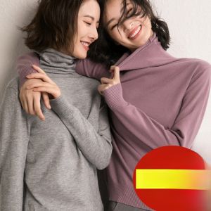 [off-Season Big Sale 29 Yuan] Fall and Winter High Collar Woolen Sweater Female Pile Collar All-Match Sweater Silm Base Knitwear