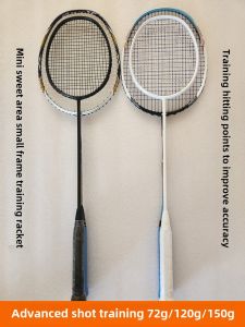 Mini Sweet Spot Badminton Racket 4U6U Carbon Fiber Training Bat Heavy Ball Striking Area Small Frame Professional Intermediate
