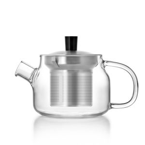 Shangming Glass Little Teapot Thickened Heat Resistant Kung Fu Tea Teaware Stainless Steel Liner Filter Puer Tea Teapot Household