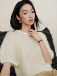 SUSHE | Alpaca Wool Half Sleeve Casual Knitwear