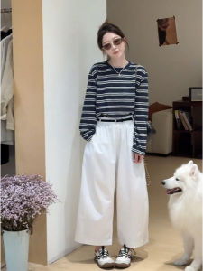 YUEZHONGWEI | Spring Atmosphere Color-blocked Crewneck Oversized Long Sleeve Sweatshirt