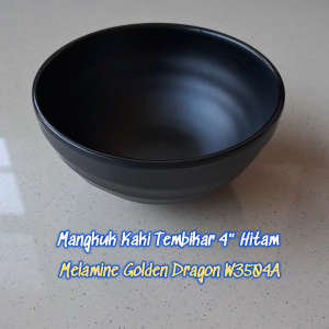 Mangkuk Kaki Tembikar 4" Melamine Stone Series - Golden Dragon W3504A