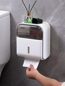 ผู้ถือเนื้อเยื่อห้องน้ำหลายใช้งานติดผนังติดตั้งแร็คเก็บกันน้ำฟรีสว่านสำหรับจัดระเบียบชั้นวางฝักบัว