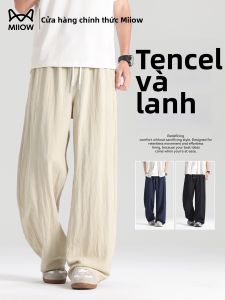 MiiOW | Lightweight Tencel Linen Loose Straight Leg Pants for Summer