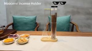 Lọ Đốt Trầm 2 Trong 1 Có Khay Hứng Tro Bằng Kính Tháo Rời Chống Tro Bay Kiêm Giá Đựng Trầm Và Vật Dụng Trang Trí Nhà Cửa Chất Liệu Gốm Sứ