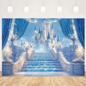 Dream Princess Castle Backdrop Fairy Tale Pink Palace World Birthday Party Decoration Background Girl Adult Portrait Photo Props