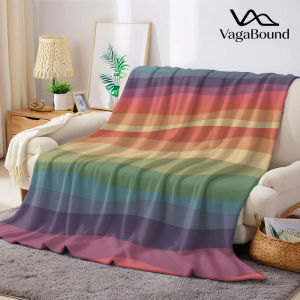 Chăn Flannel Sọc Nhiều Màu Kiểu Retro Ấm Áp Mềm Mại Dùng Được Quanh Năm Dùng Làm Khăn Trải Ghế Trang Trí Quà Tặng Halloween Giáng Sinh