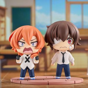 Bandai | 7cm Bungou Stray Dogs Anime Figure Kawaii Dazai Osamu Action Figure Cute Nakahara Chuuya Figurine PVC Collection Model Doll Toys