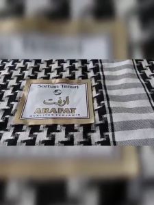 Sorban Palestina Motif Kotak Jagung & Syal Bahan Halus: Oleh-oleh Umroh Ecer Grosir Bahan Terjamin