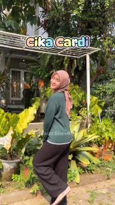 Oneset Cika Cardigan Rajut Wanita Motif Belahan Tangan Setelan Celana Kulot Wanita Premium Kekinian